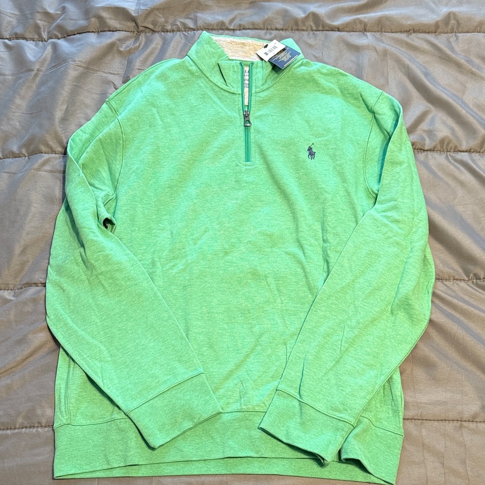 Ralph Lauren Men's Mint Zip-Up Sweater